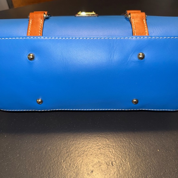 Dooney & Bourke Bright Blue and leather Satchel - Picture 3 of 7